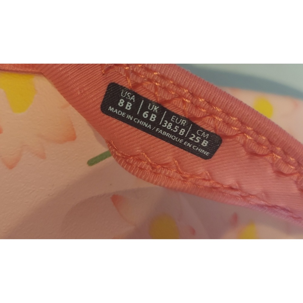Spenco Womens Pink Floral Yumi Blume Orthotic Thong Sandals Flip Flops Size 8 - Picture 5 of 10